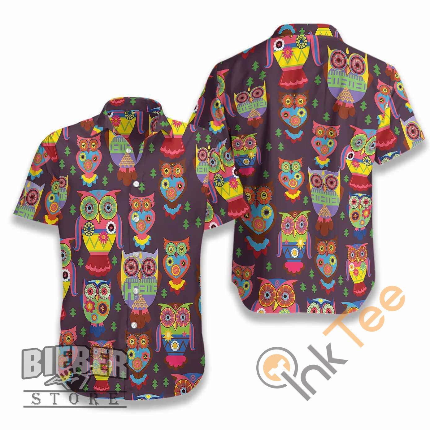 Premium Owl Pattern Hawaii Shirts Short Beach Ha64262