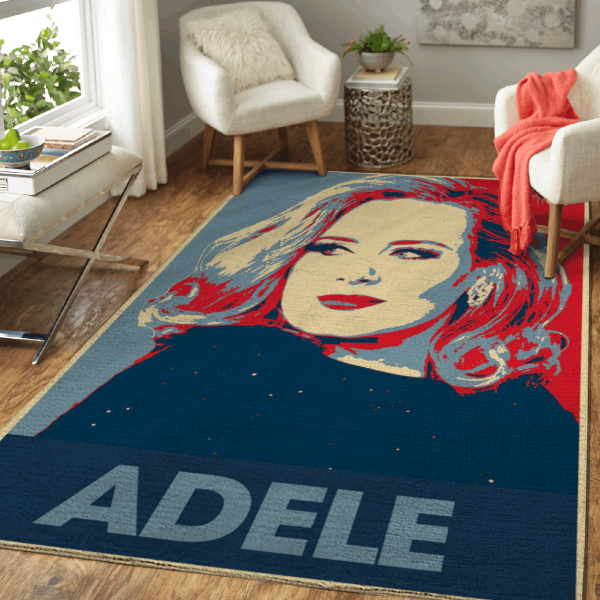 Adele Pop Music Home Decor Rectangle Area Rug