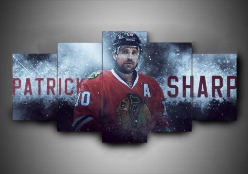 Chicago Blackhawks Patrick Sharp Sport 5 Panel Canvas Art Wall Decor