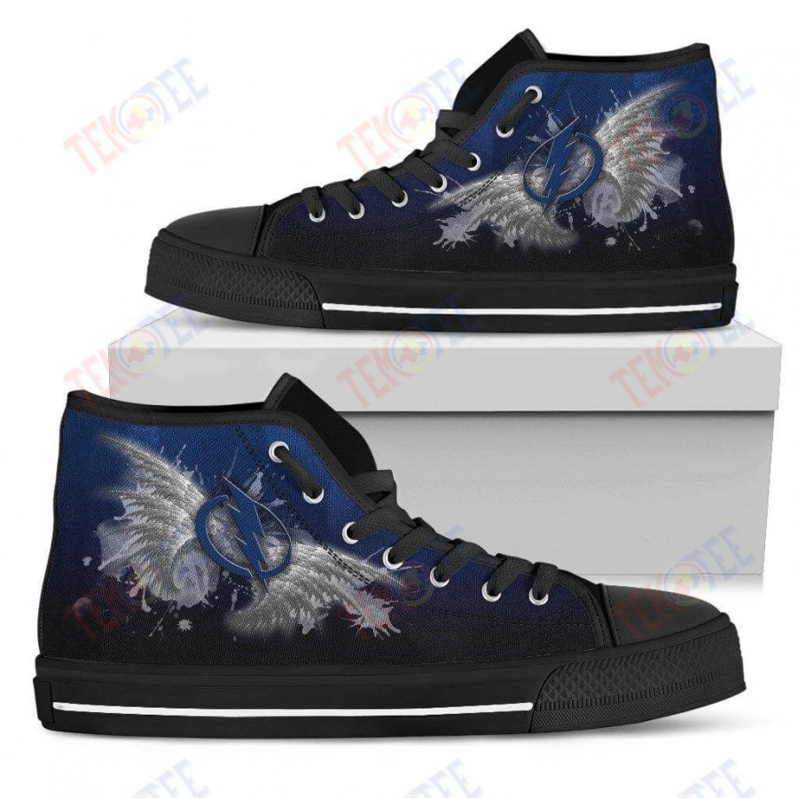 Mens Womens Tampa Bay Lightning Angel Wings High Top Shoes 3D Printable TMT943