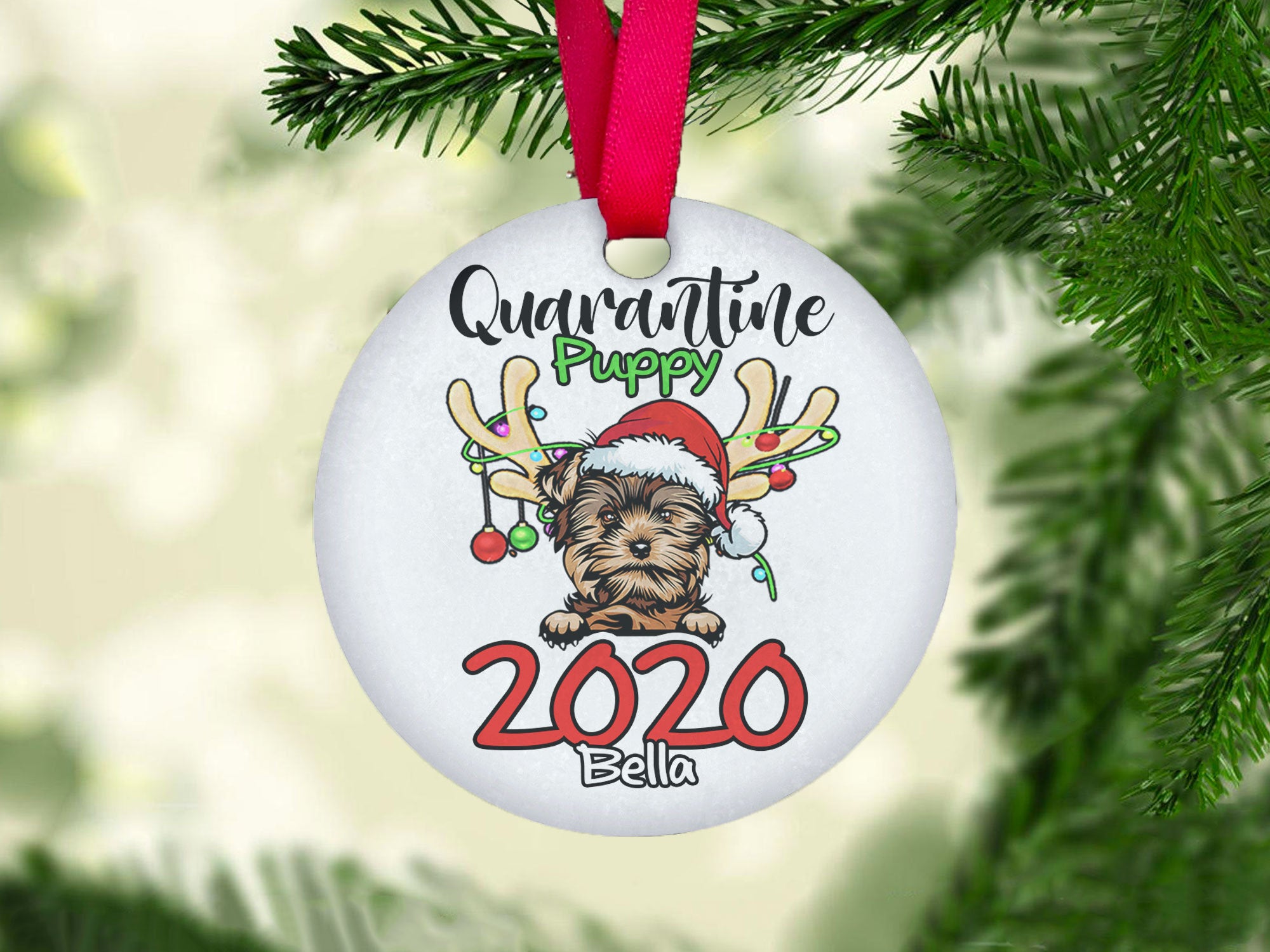 Personalized Quarantine Puppy Shih Tzu  Ornament