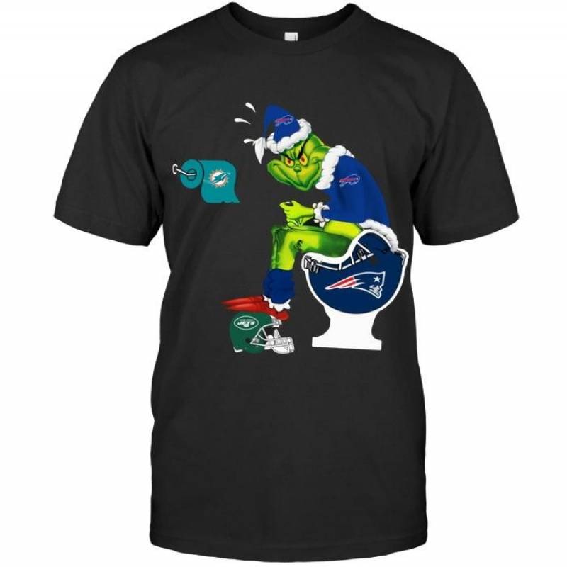 Buffalo Bills Christmas Grinch In Toilet T-Shirt