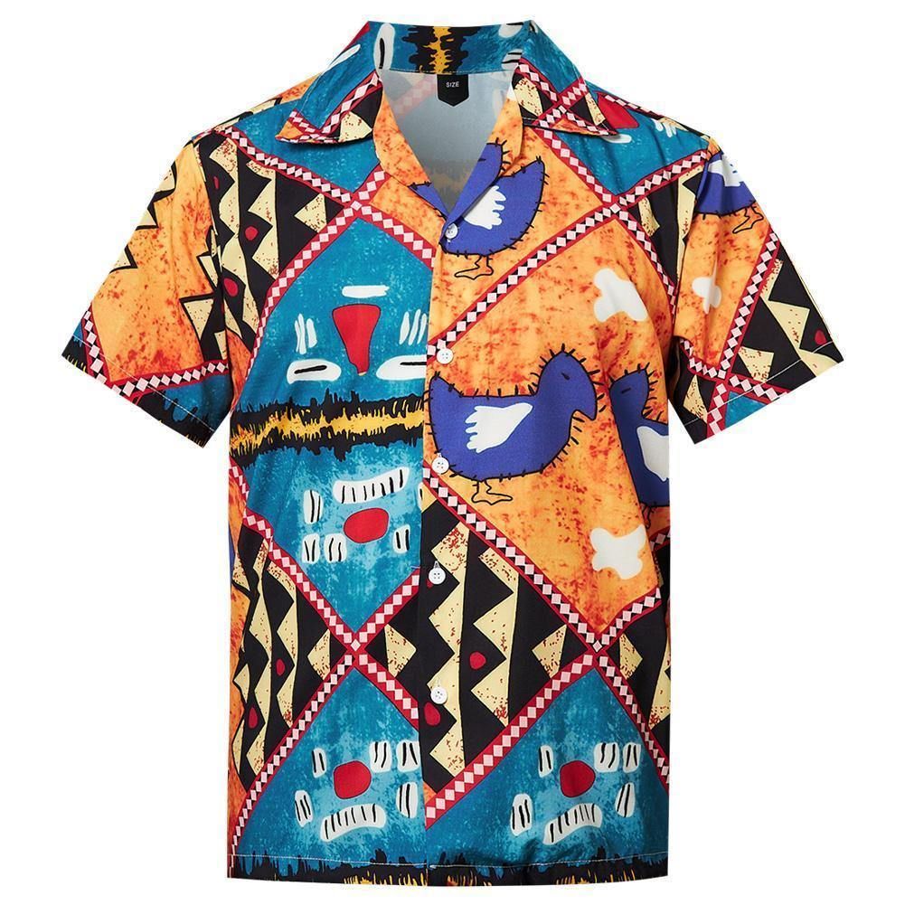 Check Out This Awesome Mens Hawaii Shirts Animal Doodle Pattern Printing Ha69099