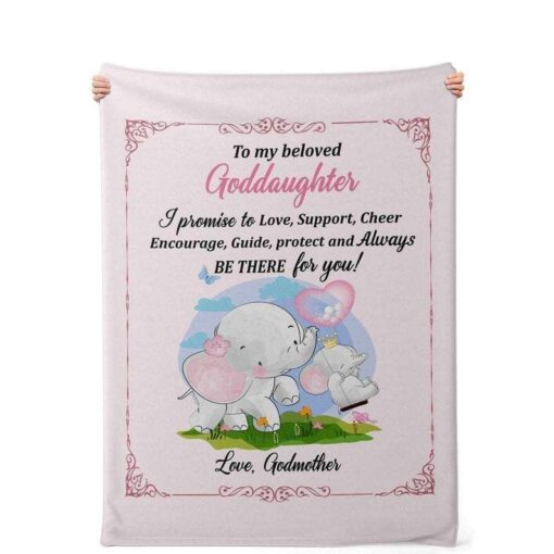 Goddaughter Elephants Soft Cozy Lightweight Premium Blanket