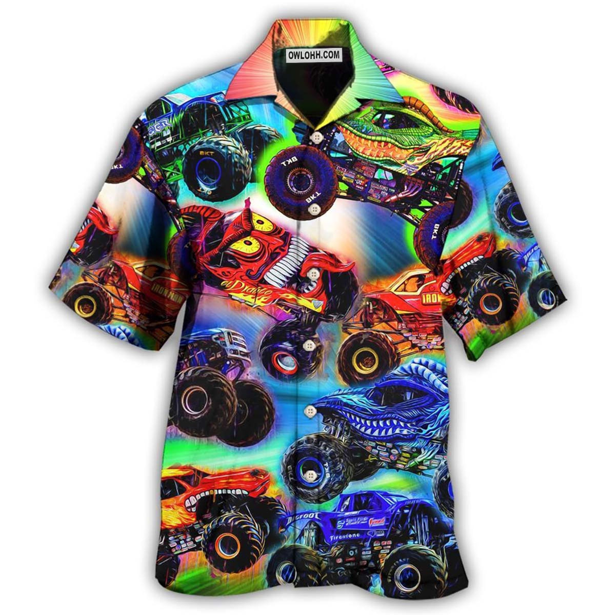 Truck This Is How I Roll Rainbow – Hawaiian Shirt  – Owl Ohh