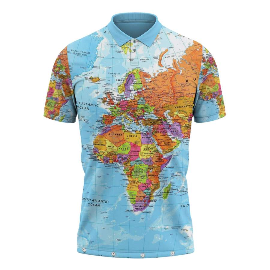 World Map Africa Polo Shirt