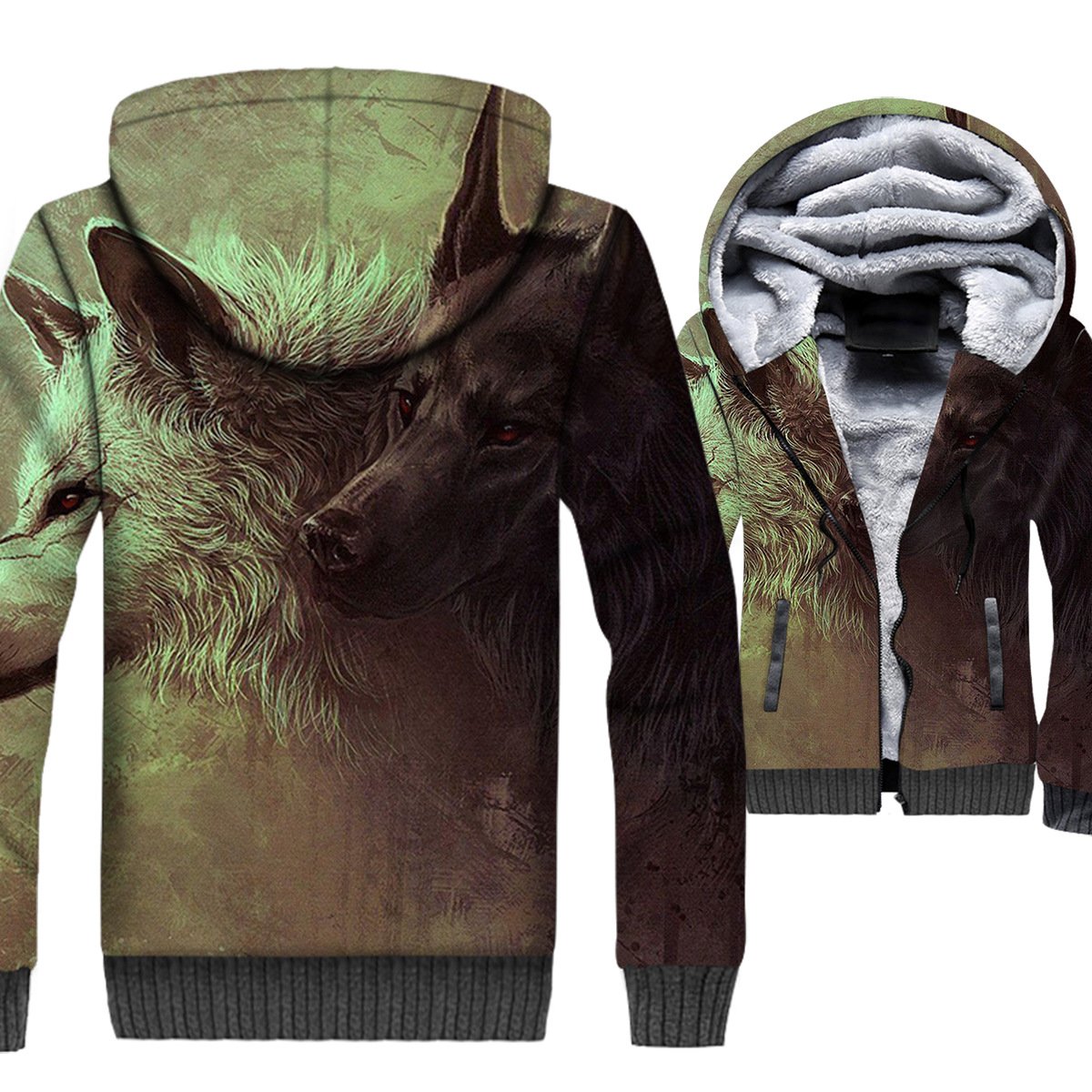 Animal Jackets – Animal Wolf Series Wolf 3D Fleece Jacket