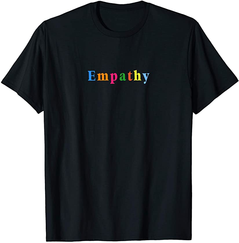 Mens EMPATHY cute moody aesthetic quality multicolored rainbow T-Shirt