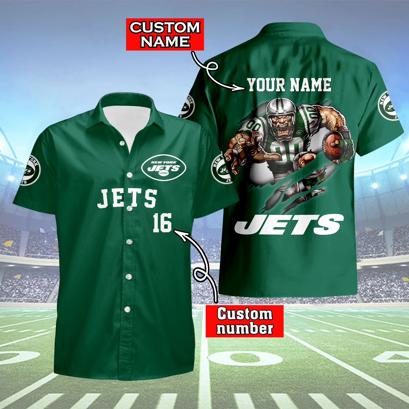 Nyj Custom Hawaii Shirt Ha109624