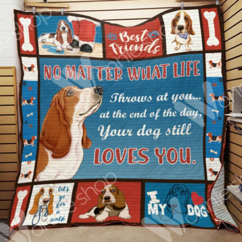 Basset Hound Dog Blanket NOV2601 90O41