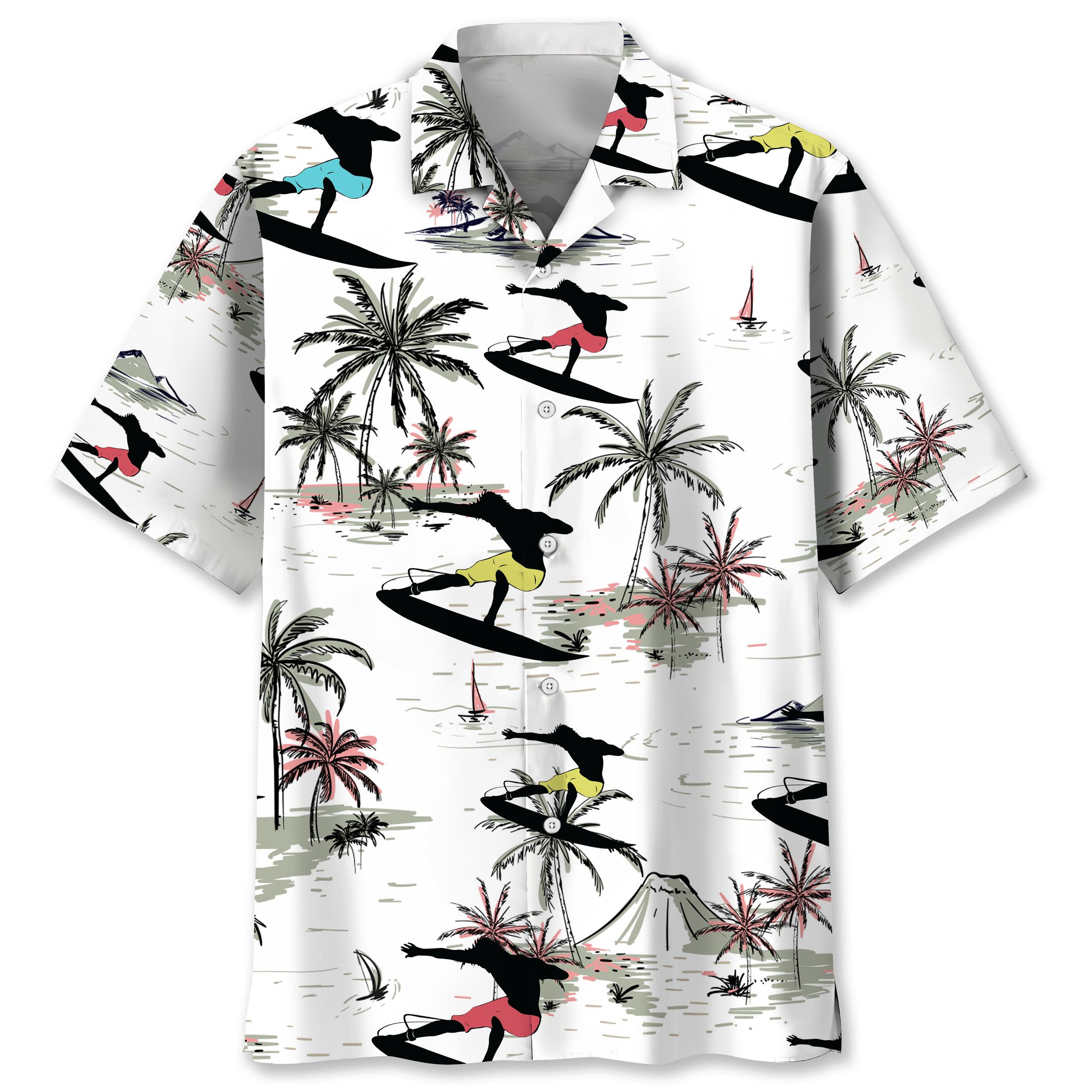 Surfing Coconut Hawaiian Shirt Ha102585