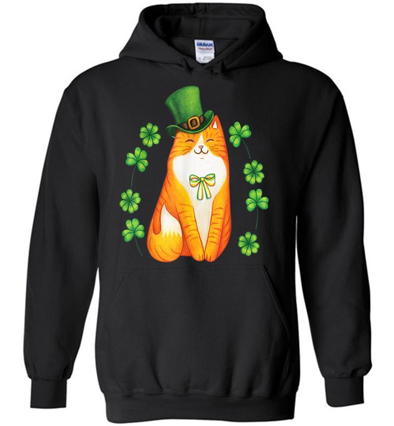 Cute Cat Saint Patrick Day Happy St Orange Kitten Day Hoodies