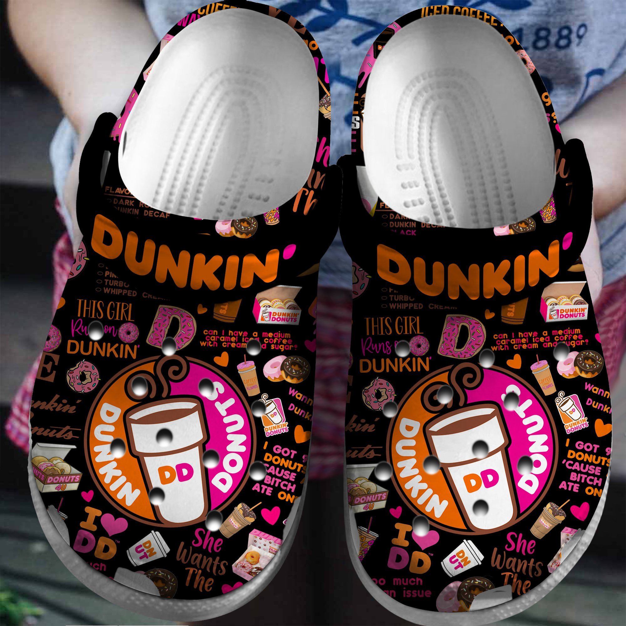 Dunkin Donuts Drink Crocs Crocband Clogs Shoes Comfortable For Men Women and Kids 3