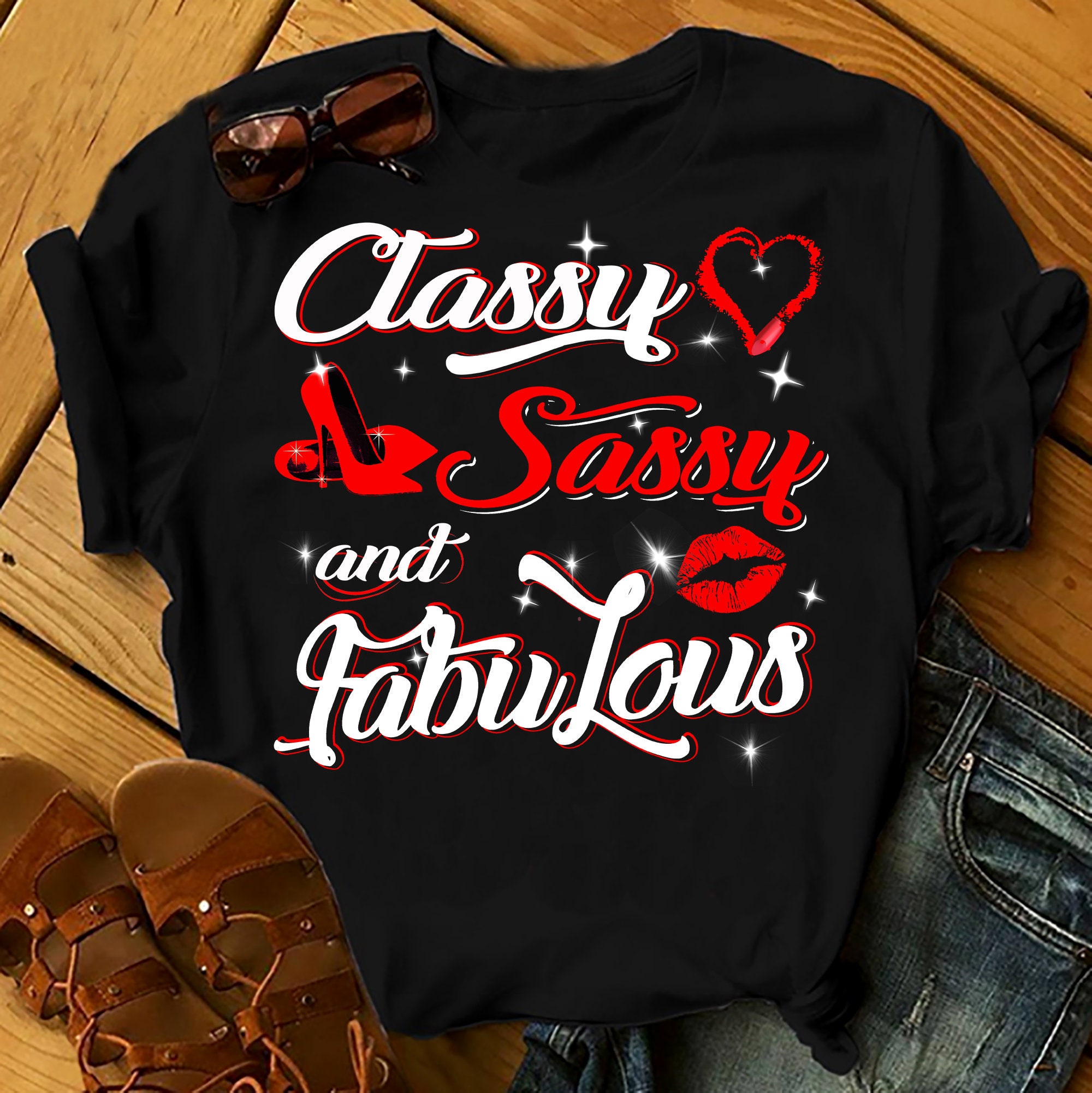 Classy Sassy And Fabulous – Shirts Women, Birthday T Shirts, Summer Tops, Beach T Shirts