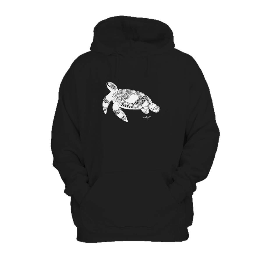 Turtle Art Birthday Sea Turtle Drawing Native American Animal Pen And Ink Ocean Art Hoodie