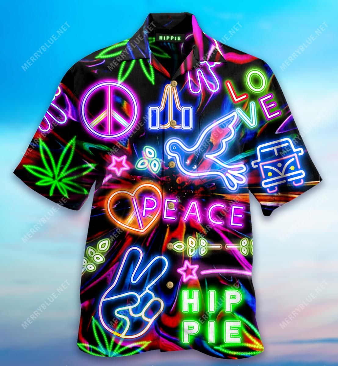 We Are All Hippies Here Aloha Hawaiian Shirt Colorful Short Sleeve Summer Beach Casual Shirt For Men And Women