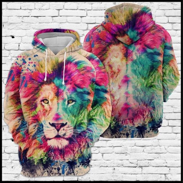 Amazing Watercolor Lion 3D Printed Hoodie/Zipper Hoodie