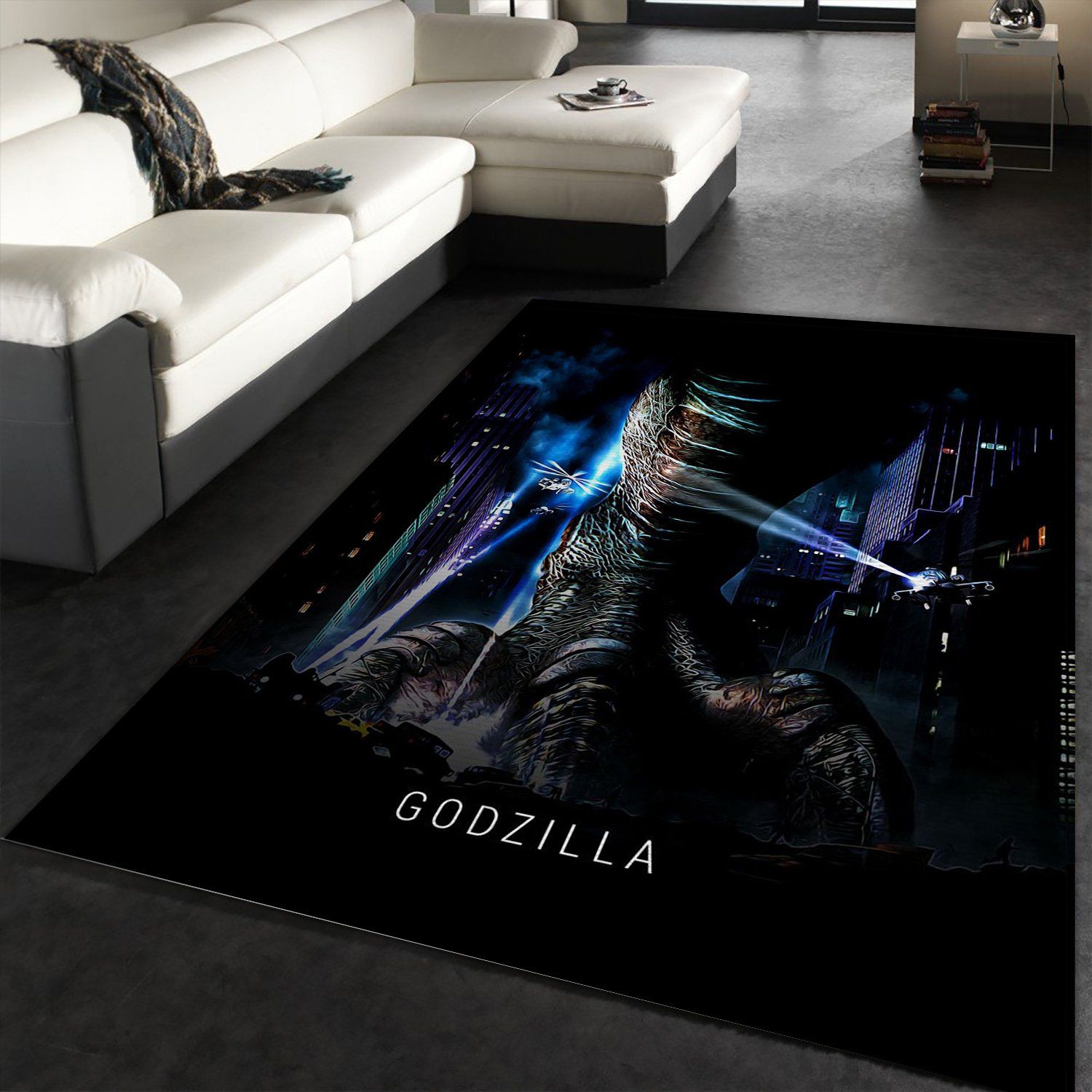 Godzilla Area Rug Art Painting Movie Rugs Home Decor Floor Decor