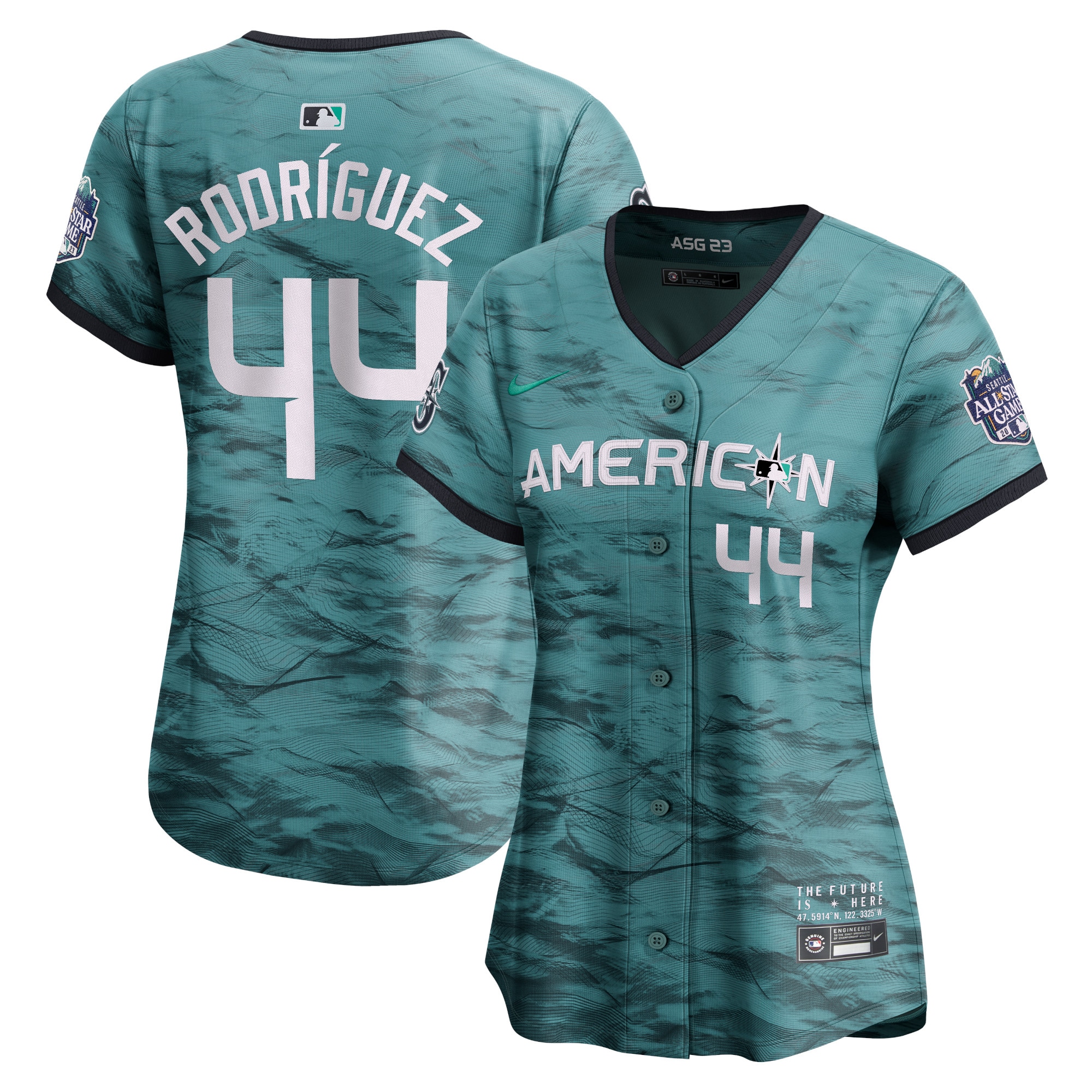 Women’s American League Julio Rodriguez Teal 2023 MLB All-Star Game Limited Player Jersey