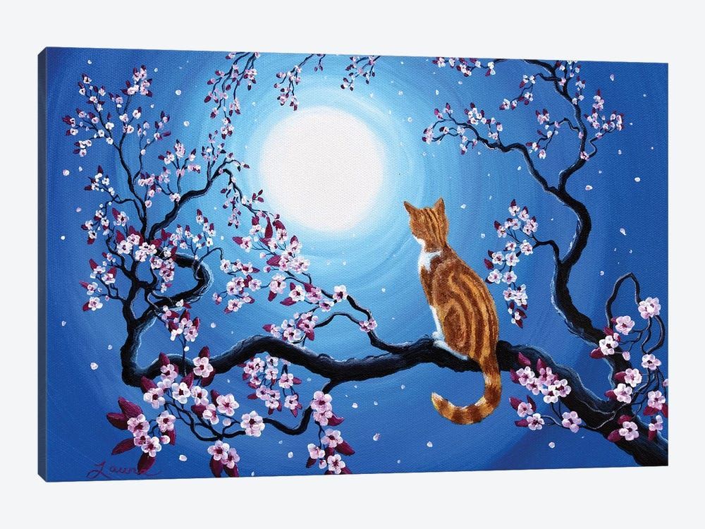 Creamsicle Kitten In Blue Moonlight Canvas Poster 8″x12″ 12×18″ 18″x26″ 24″x36″ 30″x45″