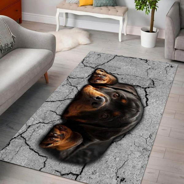Rottweiler rectangle rug HG71004