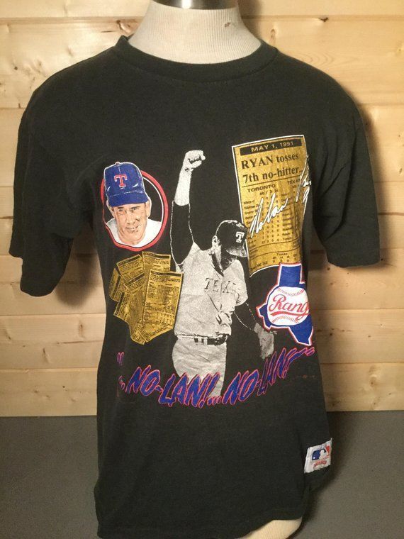 Vintage Incredible Texas Rangers Nolan Ryan No Hitters Shirt Usa Shirt