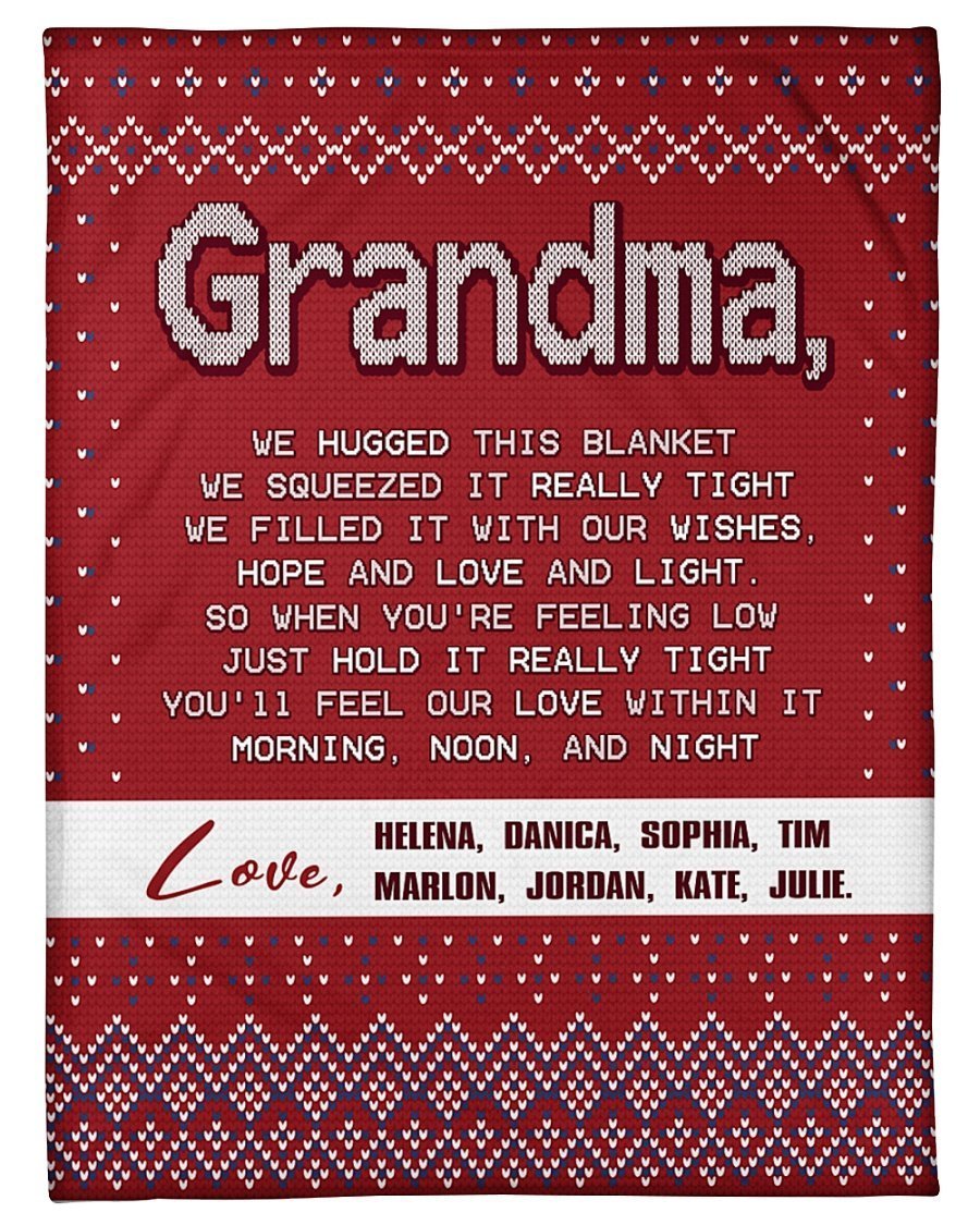 Christmas Gift For Grandma-We Hugged This Blanket Christmas Blanket