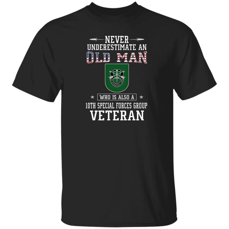 Never Underestimate a 10th Special Forces Group Veteran Shirt Veterans Day Christmas Gift Mug