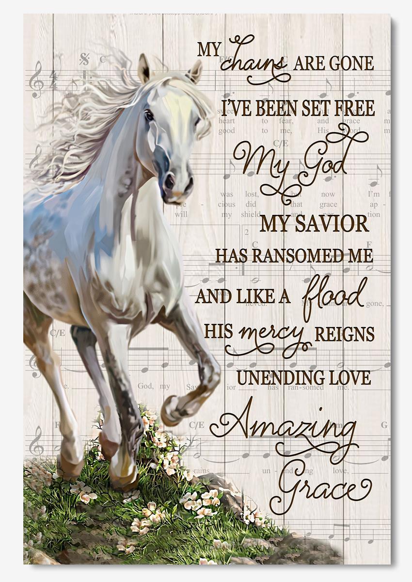 Amazing Grace Bible Song Wall Art Gift For Christan Christmas Decor Home Decor Poster