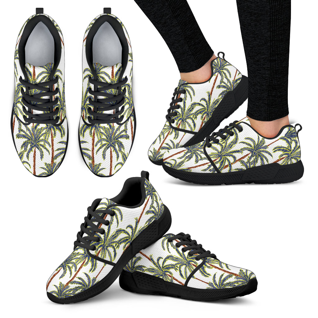 Vintage Palm Tree Beach Pattern Print Women’S Athletic Shoes