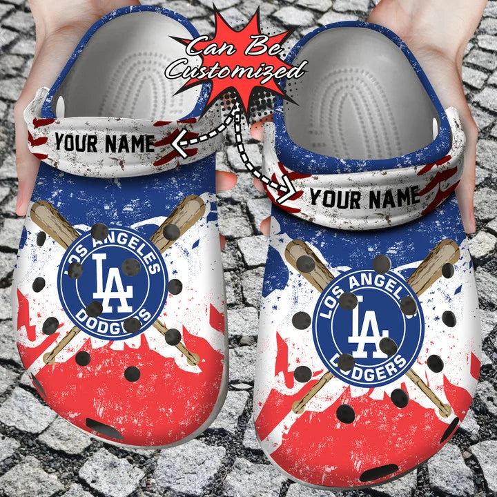 Baseball Crocss – La Dodgers Personalized Watercolor New Clog Shoes