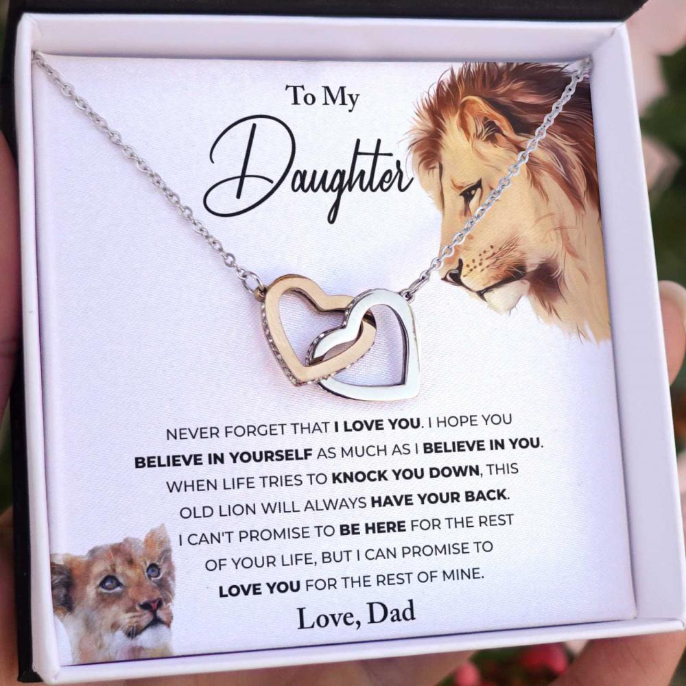 To My Daughter – This Old Lion – Hearts Necklace