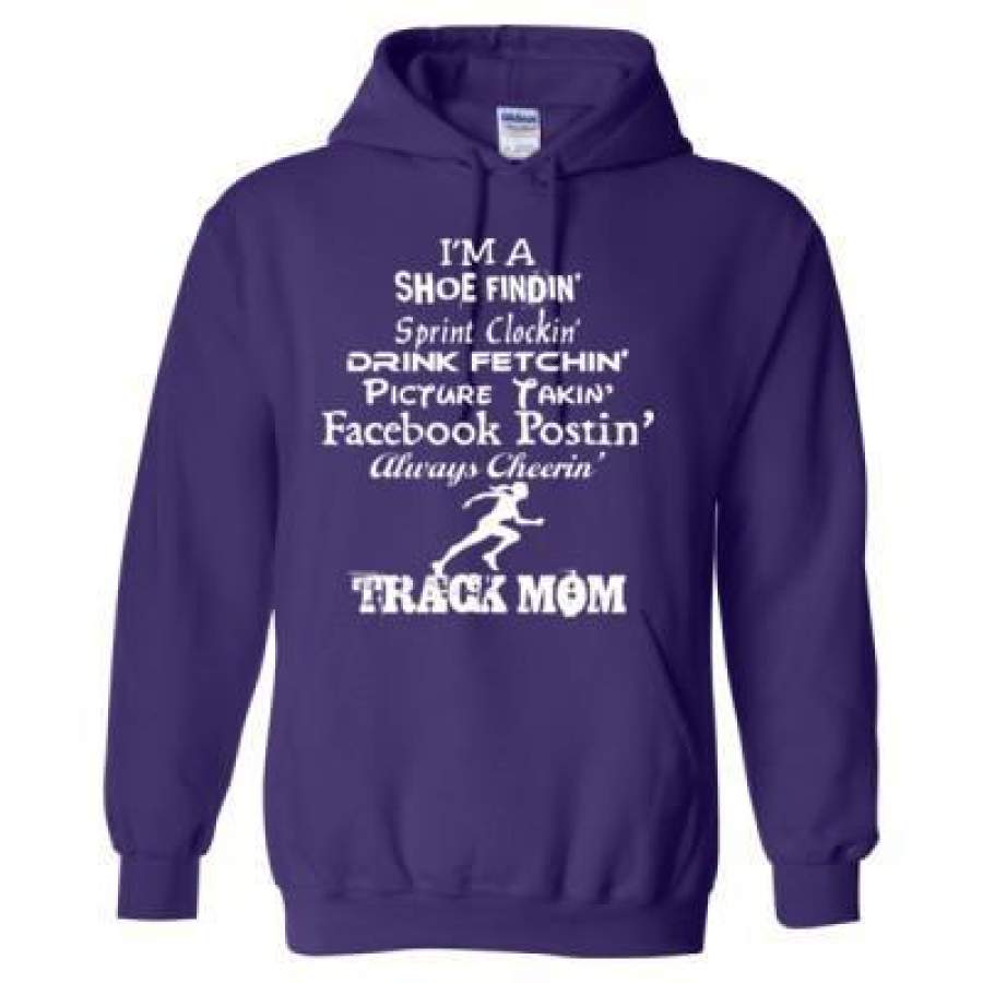 AGR I Am A Shoe Finding Sprint Clocking Facebook Posting Always Cheering Track Mom – Heavy Blend™ Hooded Sweatshirt