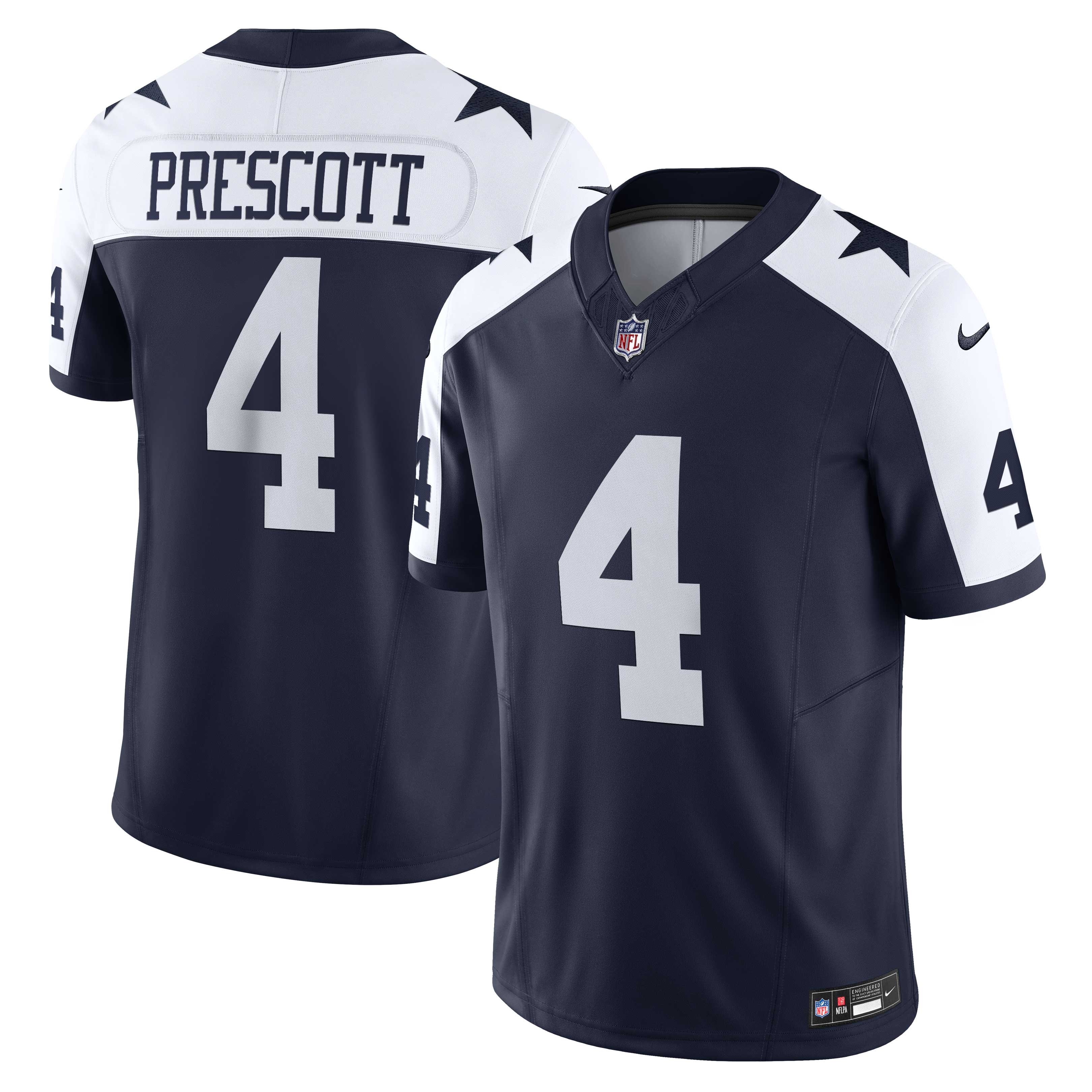 Men’s Dallas Cowboys Dak Prescott Navy Vapor F.U.S.E. Limited Jersey