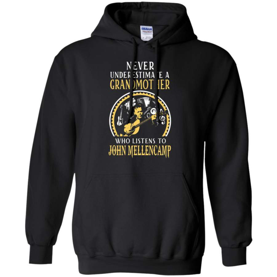 AGR Never Underestimate A Grandmother Listens To Jone Mellencamp Hoodie