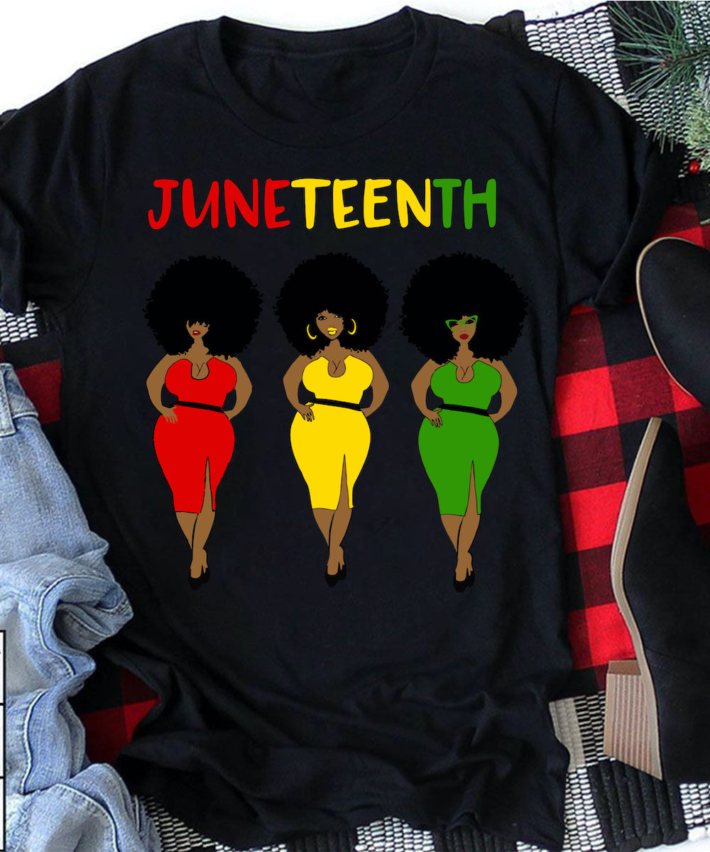 Juneteenth Melanin Black Women Customizable – Standard T-Shirt