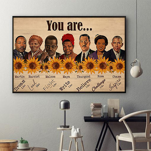 Black American Poster Colorful Afrocentric Poster Art Print Black Women Black Man Wall Elegant Wall Poster