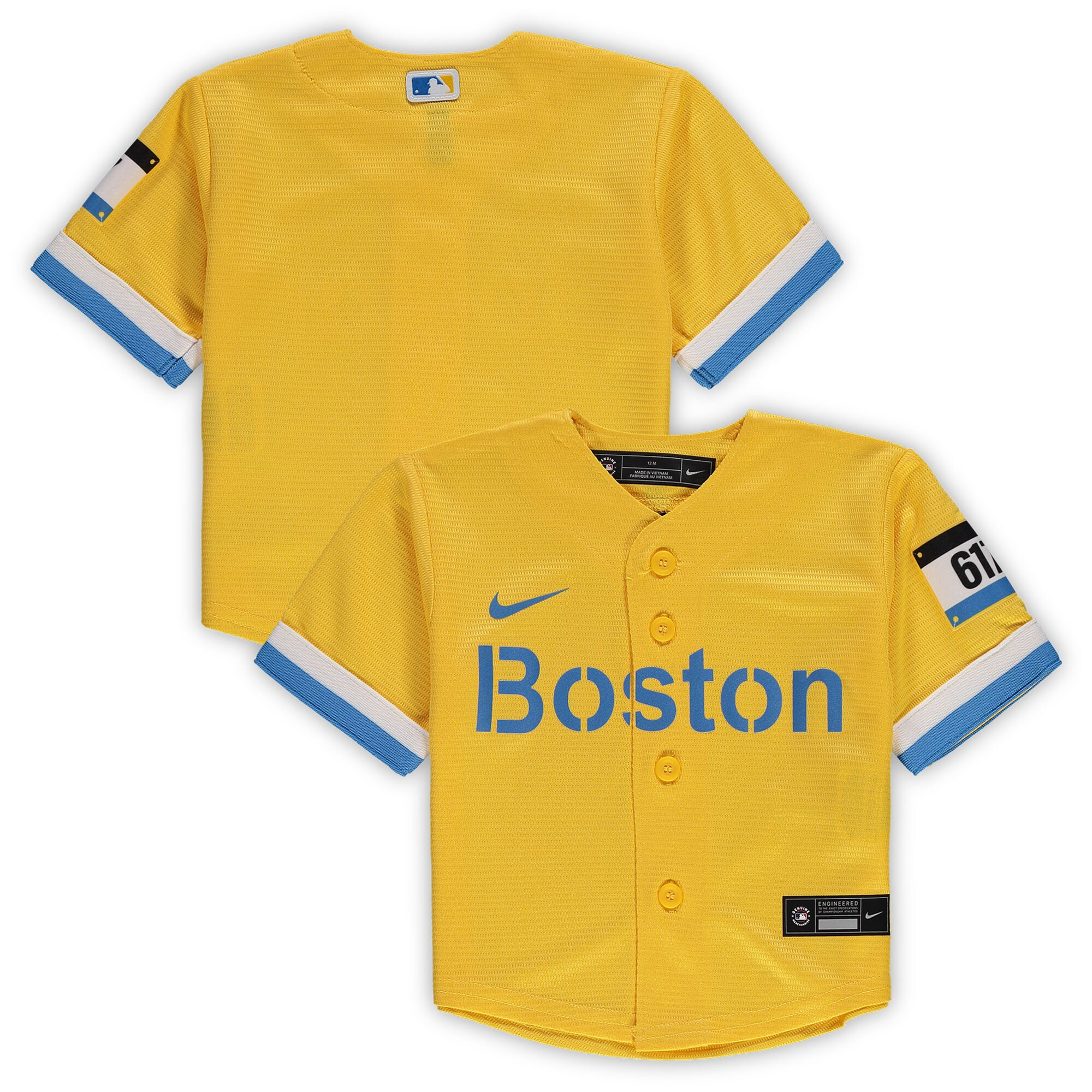 Boston Red Sox Infant 2021 MLB City Connect Replica Jersey – Gold MLB