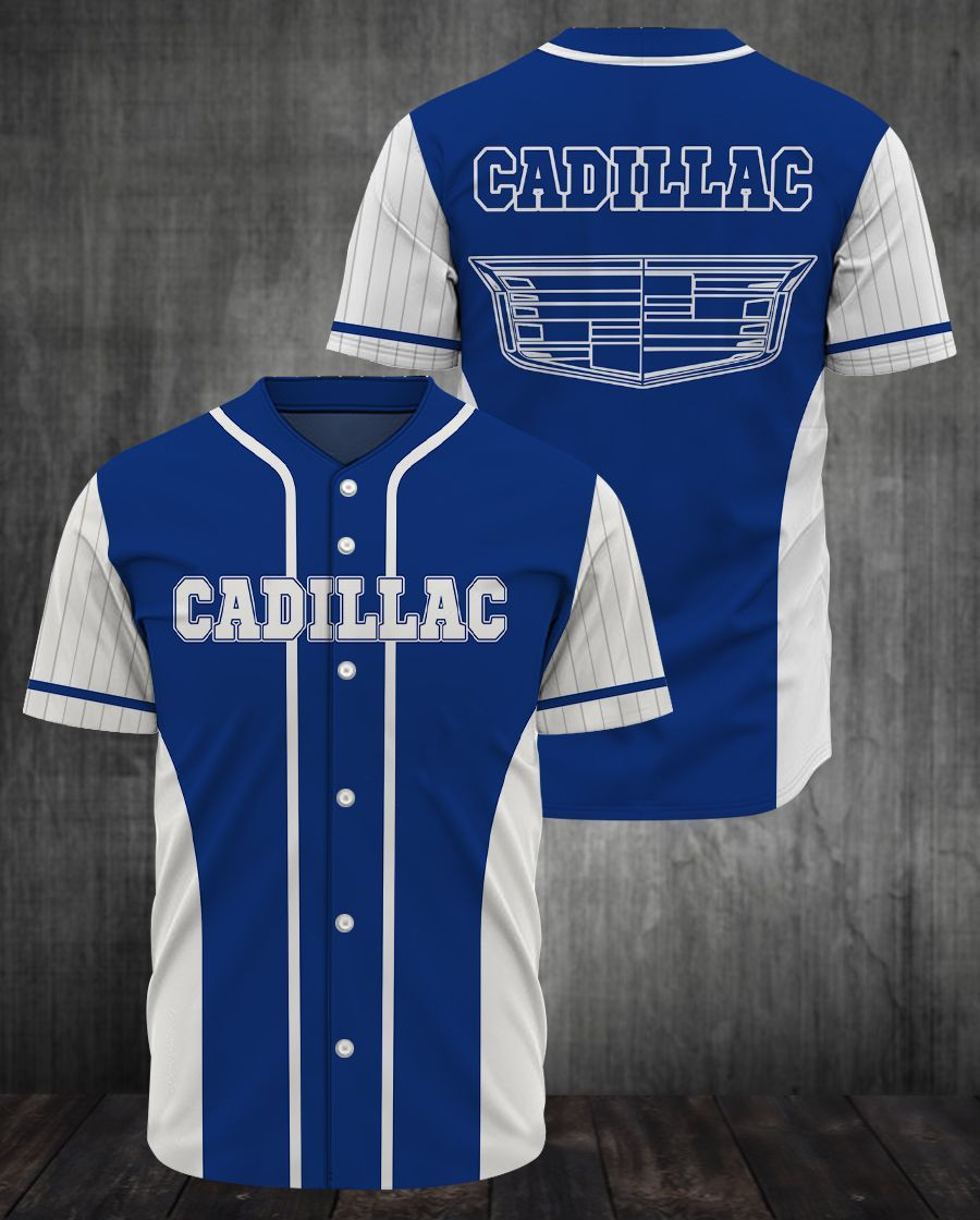Cadillac Baseball Shirt 3D All Over Customized Ver 4 (Blue)