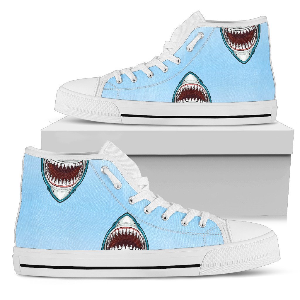 Shark Bite Men High Top Shoes