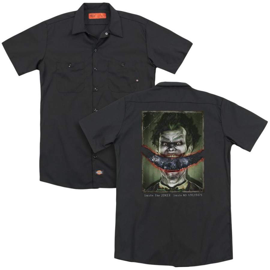 Batman Aa – Split Lip(Back Print) Adult Work Shirt