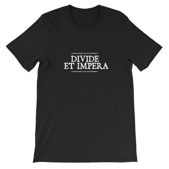 Divide Et Impera Divide And Conquer Rule Latin Shirt Classical Phrases Short Sleeve Shirt