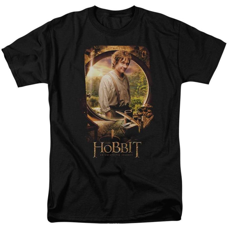 The Hobbit Bilbo Poster Black Color T-Shirt Sizes S-3X