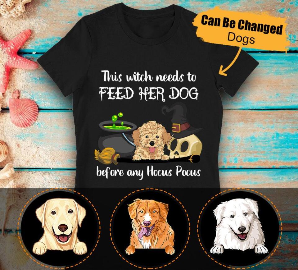 Witch Feed Her Dog – Personalized T Shirts Gift For Family – Trending Personalized