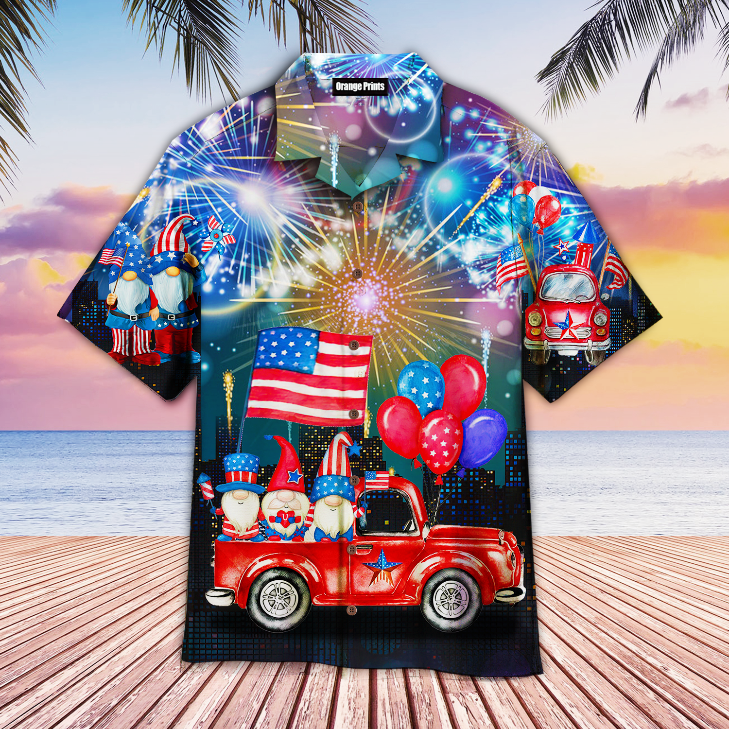 Of July Independence Day Cheerful Gnomes Aloha Hawaii Shirts For Men And Women Ha90254