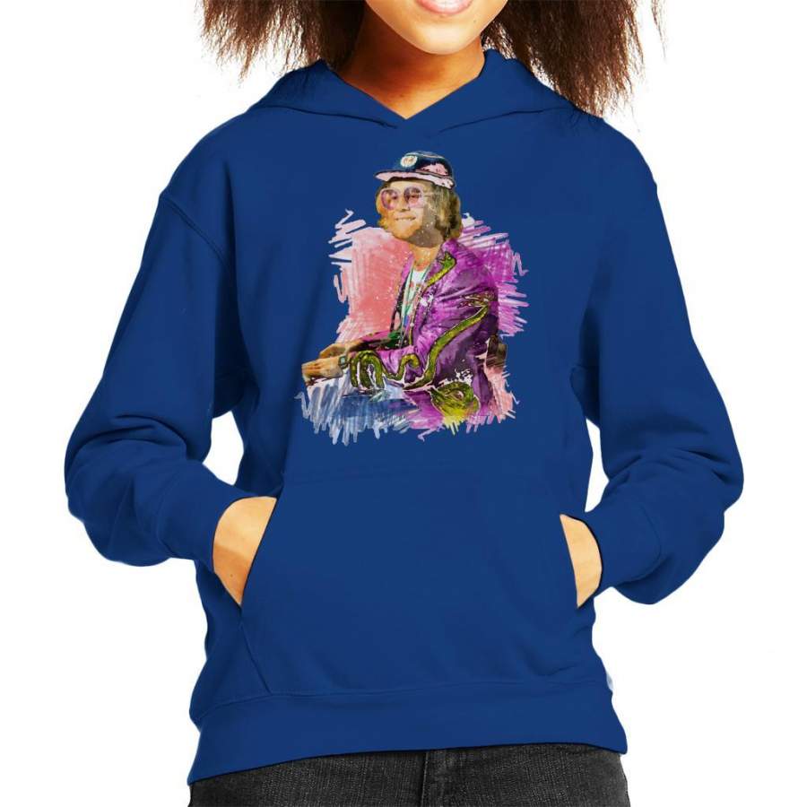 TV Times Flamboyant Elton John 1977 Kid’s Hooded Sweatshirt