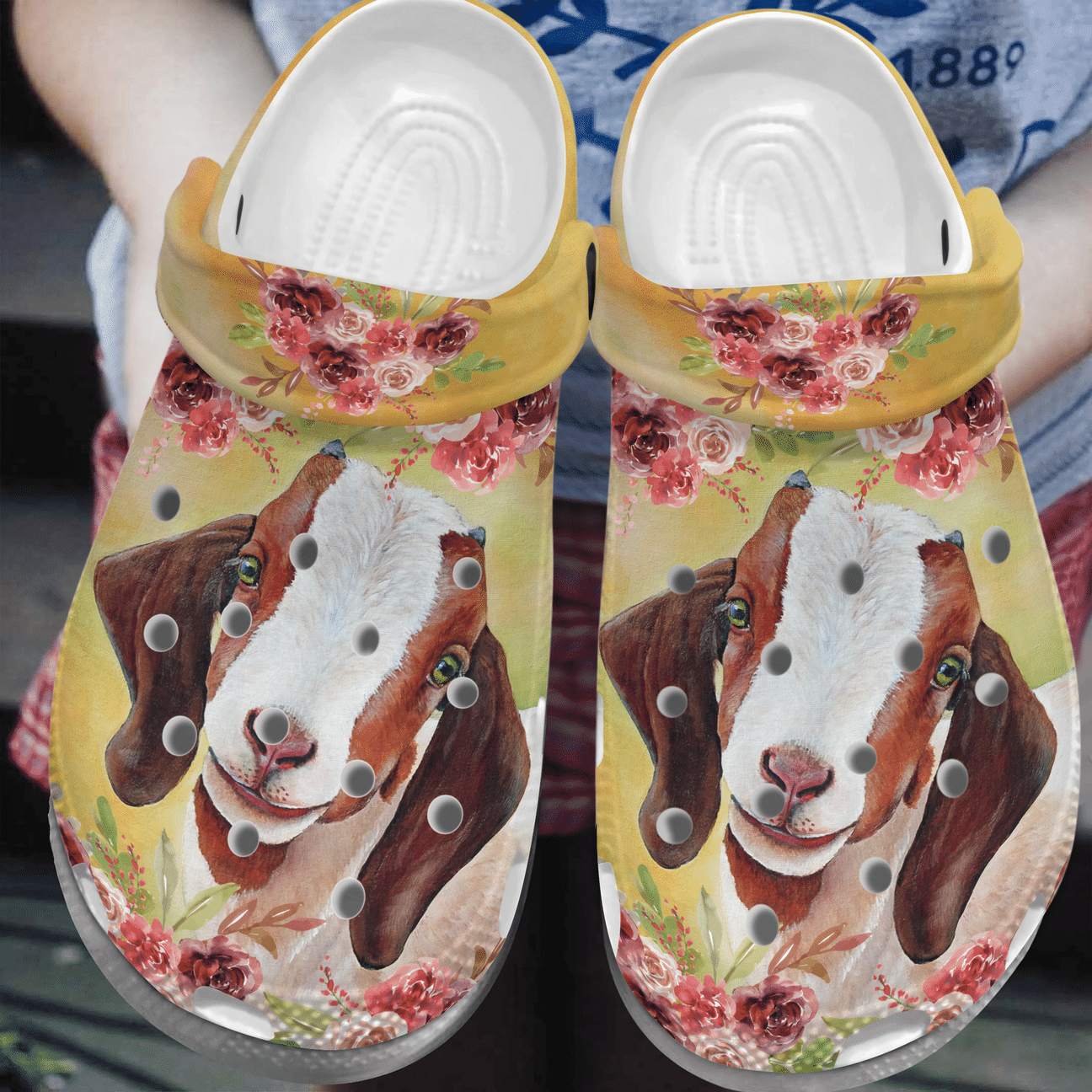 Cute Goat Personalized Clog, Custom Name, Text, Color, Number Fashion Style For Women, Men, Kid, Print 3D