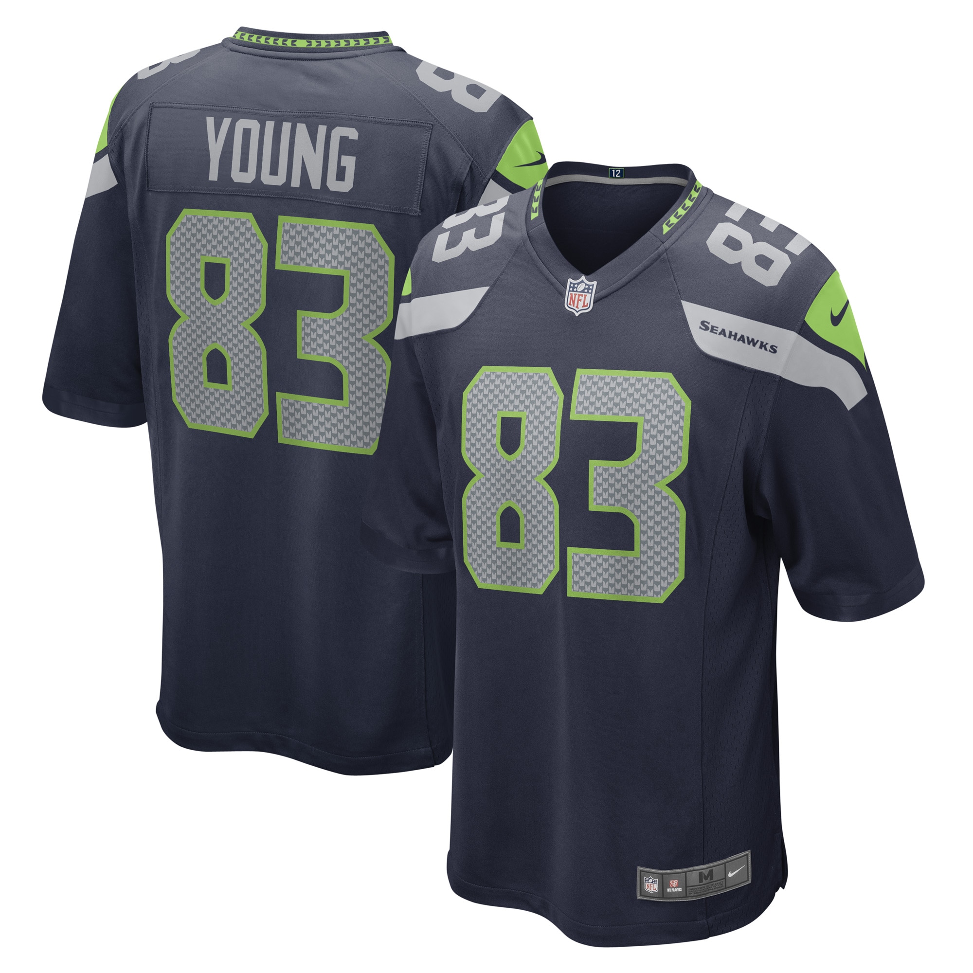 Men’s Seattle Seahawks Dareke Young College Navy Game Player Jersey