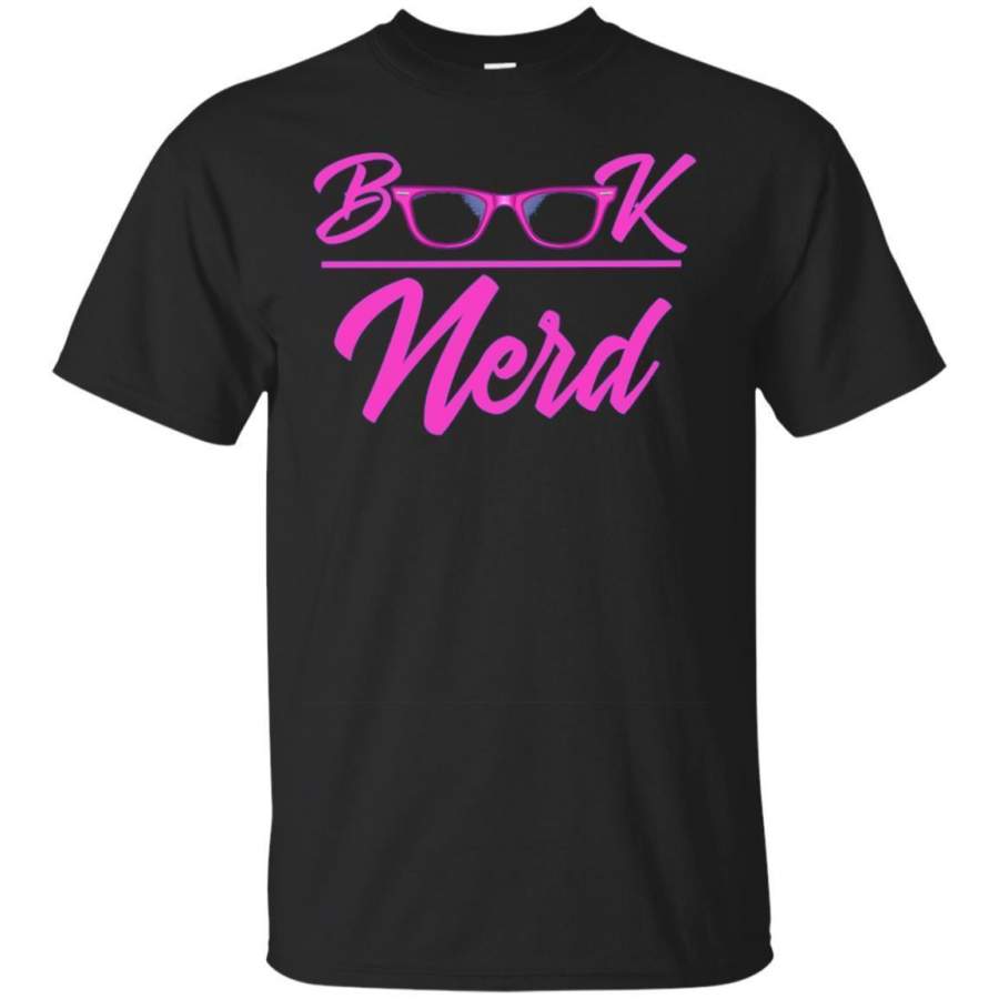 AGR Book Nerd Pink Glasses Cute Funny T-shirt