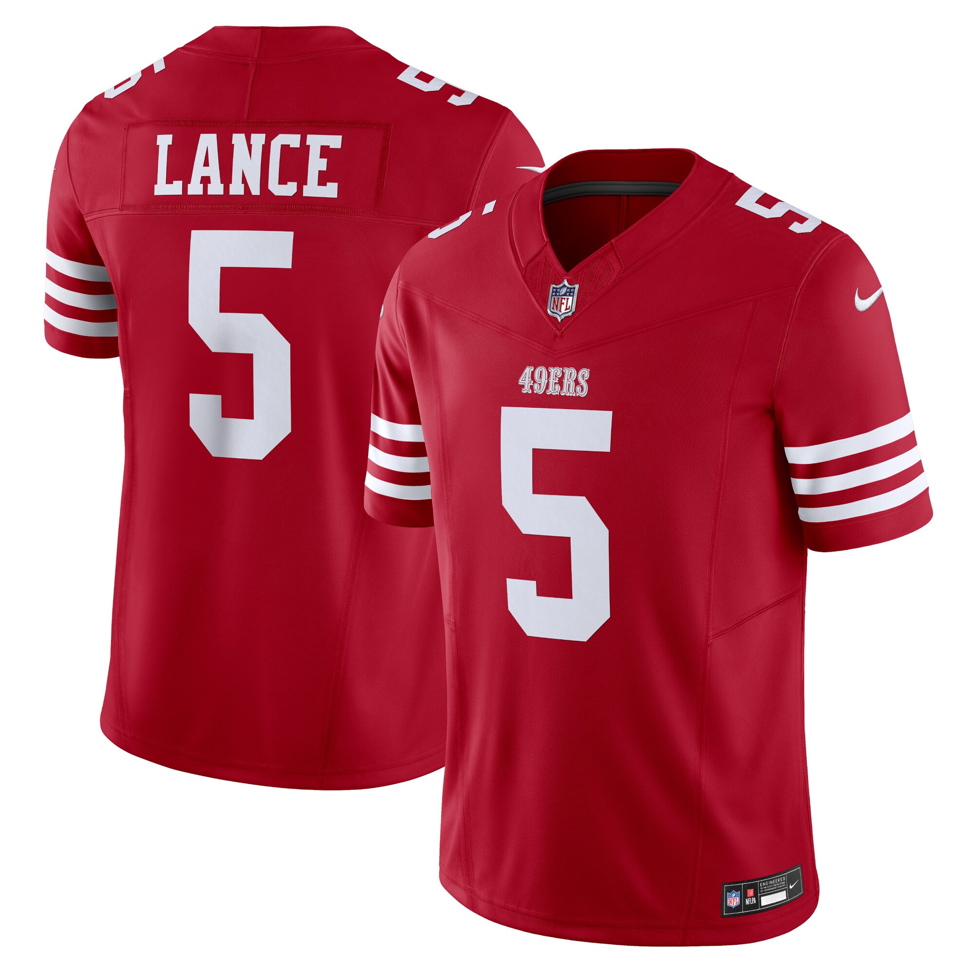 Men’s San Francisco 49ers Trey Lance Scarlet Vapor F.U.S.E. Limited Jersey